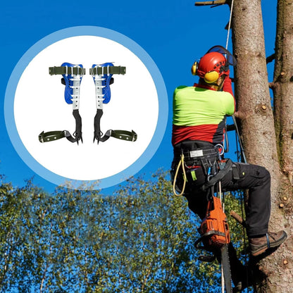 Tree Climbing Spikes Set, 1 Pair Adjustable 304 Stainless Steel Tree Pole Climbing Shoes Tool with Non-Slip Pedal for Logging, Hunting Observation, Fruit Picking, Jungle Survival.